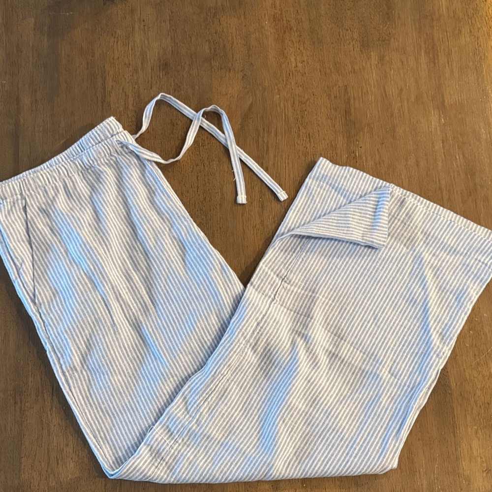 Hollister Linen-Blend Baggy Pull-On Pants